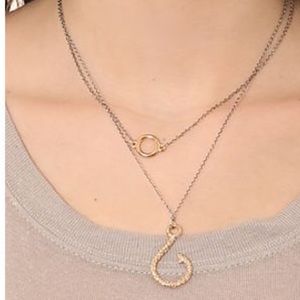 ROSE PIERRE Snelled Fish Hook Necklace